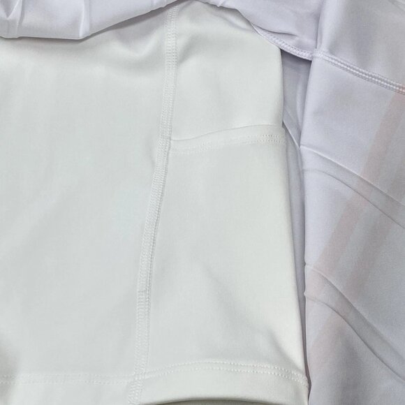 Sporty & Rich Women’s Vendome Script Logo Pleated Skort – White/Pink – Size XS - Picture 4 of 7